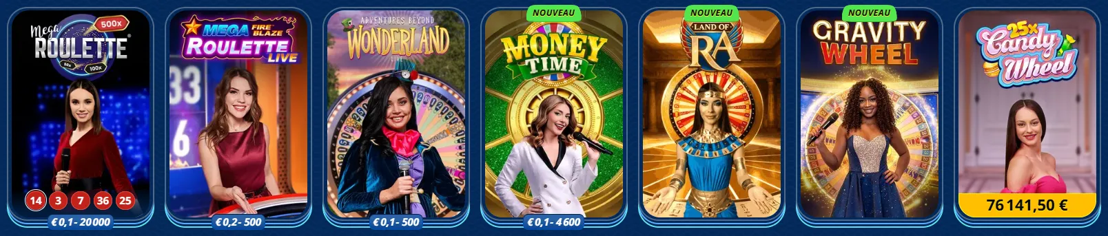 Live dealer casino games at SG Casino